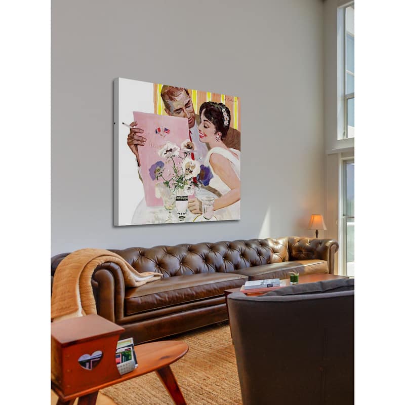 Marmont Hill - "Scandal in the Family" by Joe de Mers Painting Print on Canvas - Multi-Color