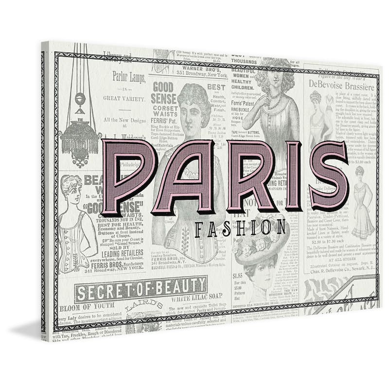 Marmont Hill - "Paris Fashion" by Saturday Evening Post Painting Print on Canvas - Multi-Color