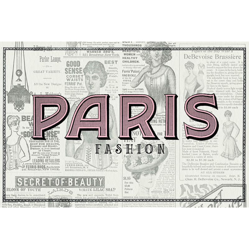 Marmont Hill - "Paris Fashion" by Saturday Evening Post Painting Print on Canvas - Multi-Color