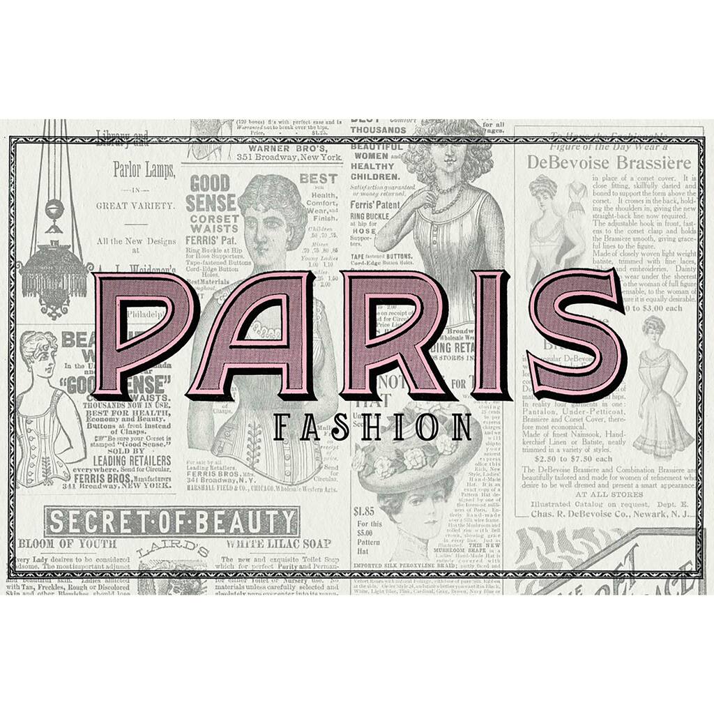 Marmont Hill - "Paris Fashion" by Saturday Evening Post Painting Print on Canvas - Multi-Color