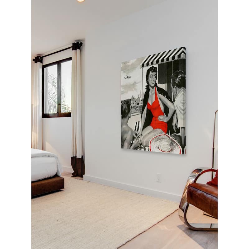 Marmont Hill - "Red Hot Woman" Painting Print on Canvas - Multi-Color