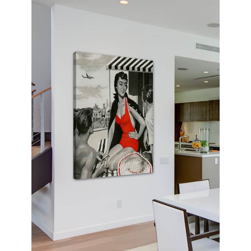 Marmont Hill - "Red Hot Woman" Painting Print on Canvas - Multi-Color