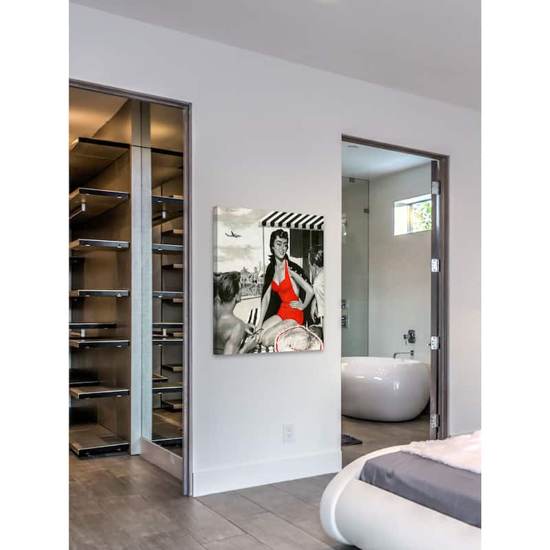 Marmont Hill - "Red Hot Woman" Painting Print on Canvas - Multi-Color