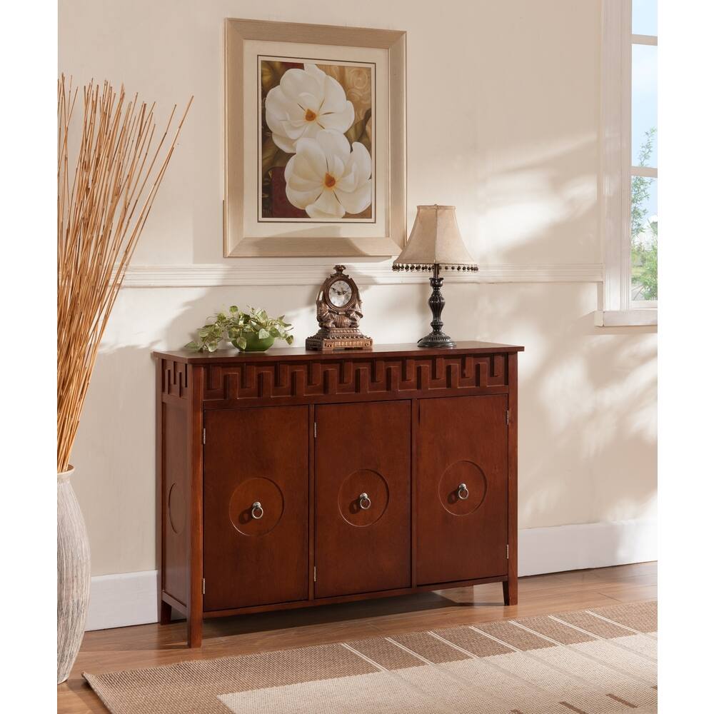 Console Sideboard Buffet Table with Storage, Walnut