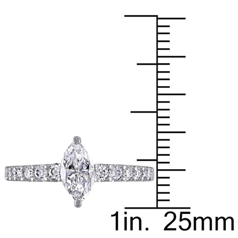 Miadora Signature Collection 14k White Gold 1ct TDW Diamond Engagement Ring