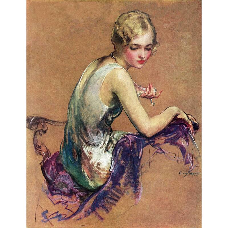 Marmont Hill - "Pastel Portrait" by Guy Hoff Painting Print on Canvas - Multi-Color
