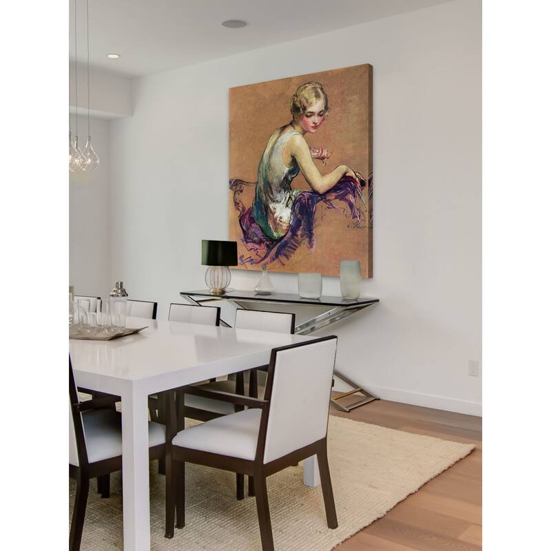 Marmont Hill - "Pastel Portrait" by Guy Hoff Painting Print on Canvas - Multi-Color