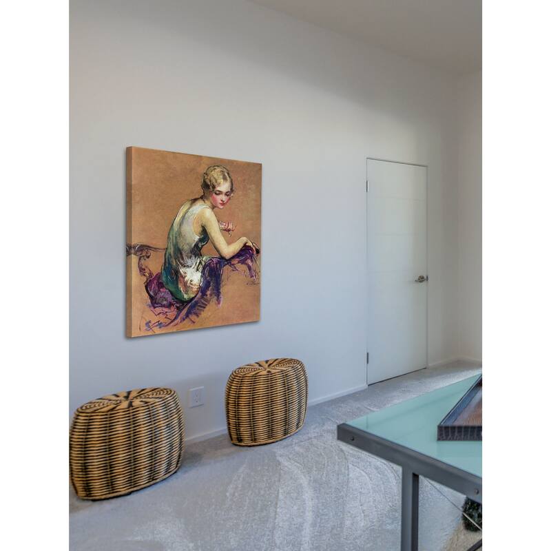 Marmont Hill - "Pastel Portrait" by Guy Hoff Painting Print on Canvas - Multi-Color