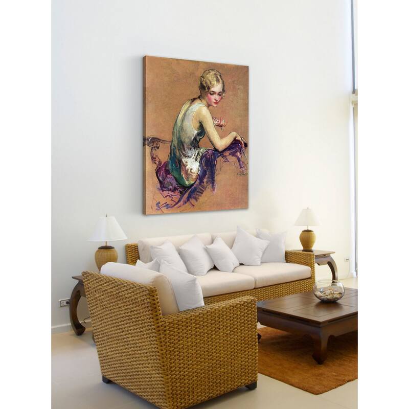 Marmont Hill - "Pastel Portrait" by Guy Hoff Painting Print on Canvas - Multi-Color