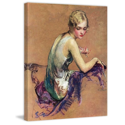 Marmont Hill - "Pastel Portrait" by Guy Hoff Painting Print on Canvas - Multi-Color