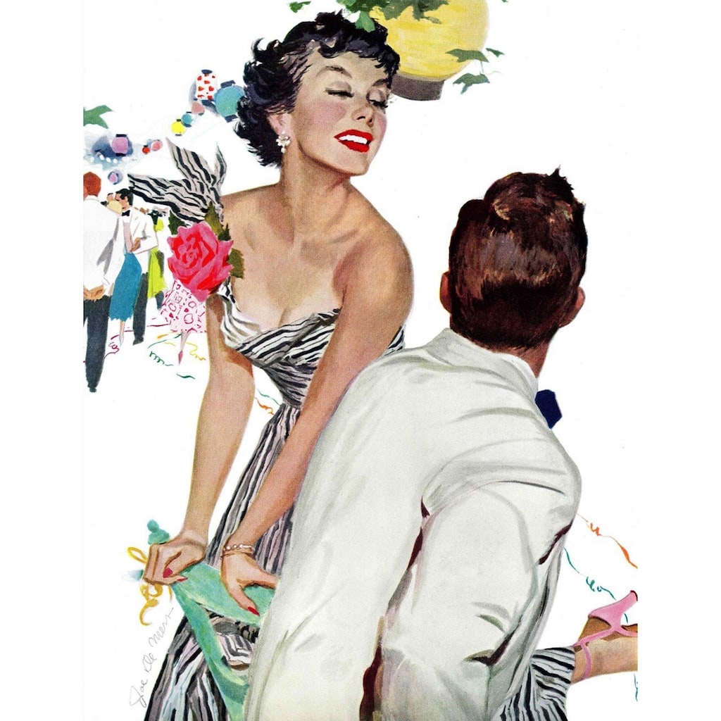 Marmont Hill - "I Want a Man" by Joe de Mers Painting Print on Canvas - Multi-Color