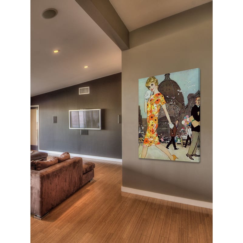 Marmont Hill - "The Stranded Blonde" by Joe de Mers Painting Print on Canvas - Multi-Color