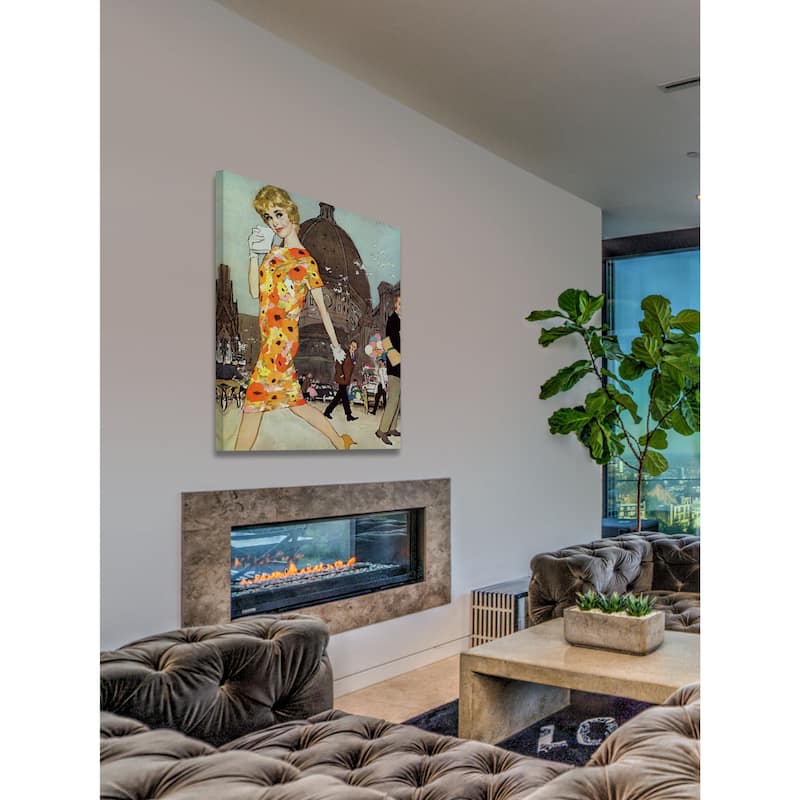 Marmont Hill - "The Stranded Blonde" by Joe de Mers Painting Print on Canvas - Multi-Color