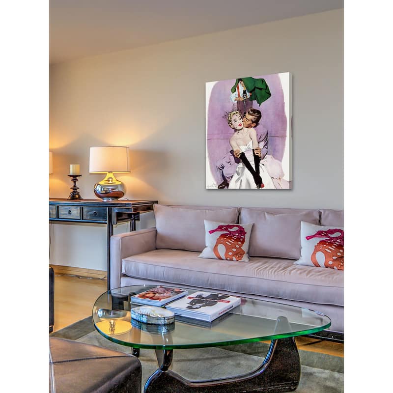 Marmont Hill - "Love Scene" by Coby Whitmore Painting Print on Canvas - Multi-Color