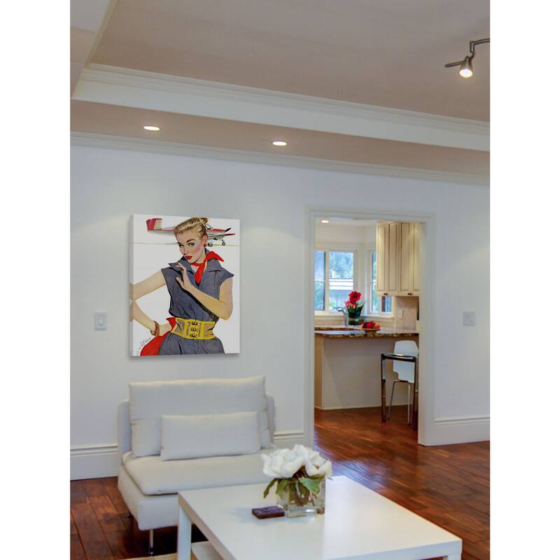Marmont Hill - "The Girl Who Stole Airplanes" by Coby Whitmore Painting Print on Canvas - Multi-Color