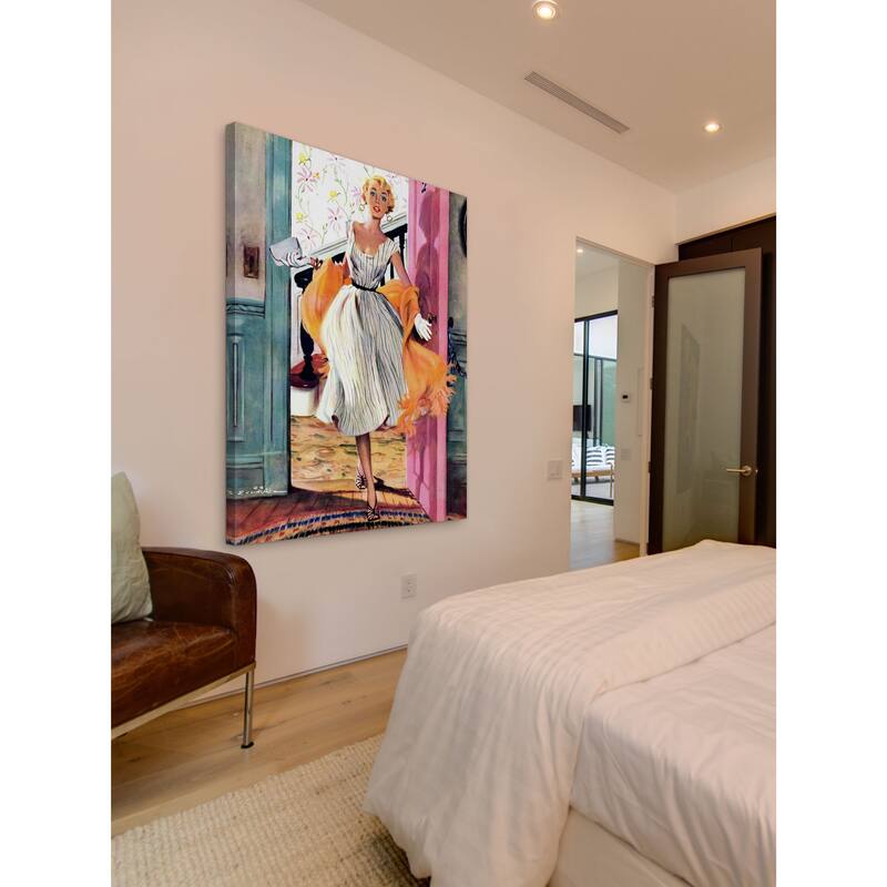 Marmont Hill - "The Lady's Future" by Ernest Chiriaka Painting Print on Canvas - Multi-Color