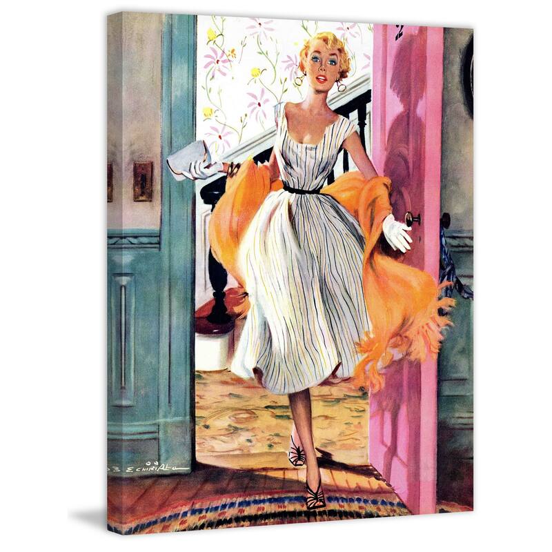 Marmont Hill - "The Lady's Future" by Ernest Chiriaka Painting Print on Canvas - Multi-Color