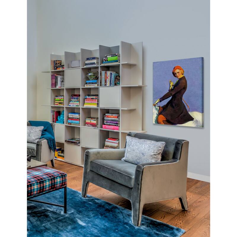 Marmont Hill - "Woman on Horseback" by Guy Hoff Painting Print on Canvas - Multi-Color