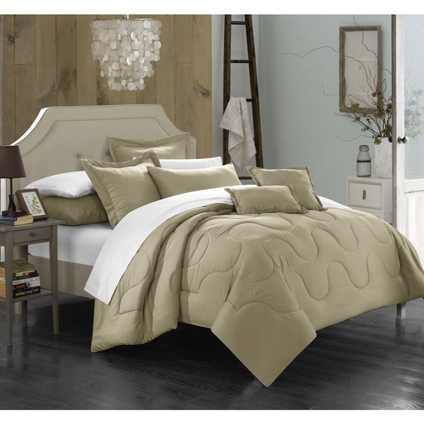 Chic Home Direllei Taupe Down Alternative 11-piece Bed in a Bag Set