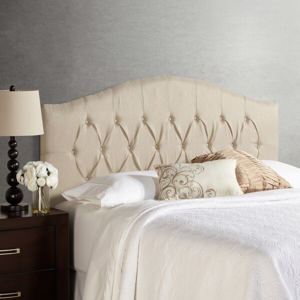 Shop Humble + Haute Halifax Ivory Raffia Arched Upholstered Headboard Free Shipping Today
