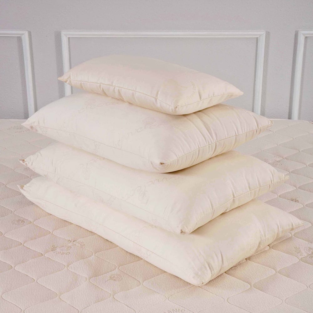 All Organic 300 Thread Count Cotton Pillow - White