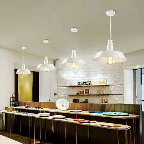 Tirza 1-light White 14-inch Edison Pendant