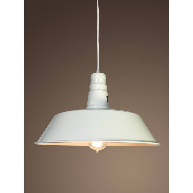 Tirza 1-light White 14-inch Edison Pendant
