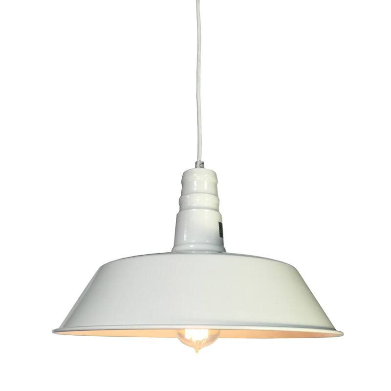 Tirza 1-light White 14-inch Edison Pendant