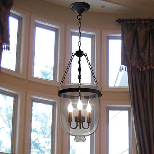 Vashti 12 Inch Clear Glass Chandelier 3 Light