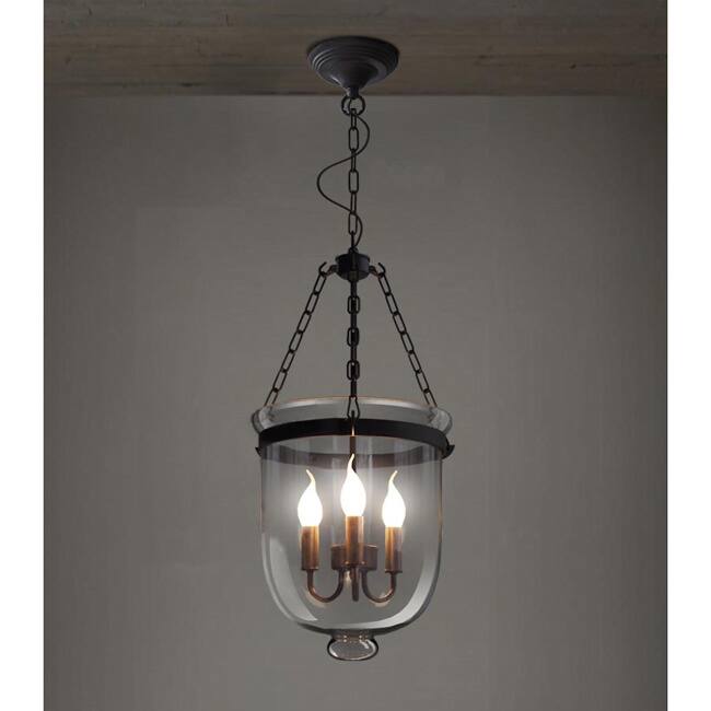 Vashti 12 Inch Clear Glass Chandelier 3 Light