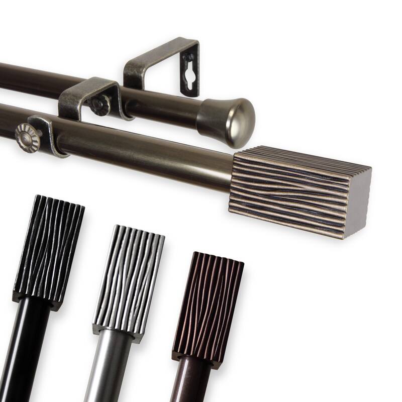 InStyleDesign Birch Adjustable Double Curtain Rod