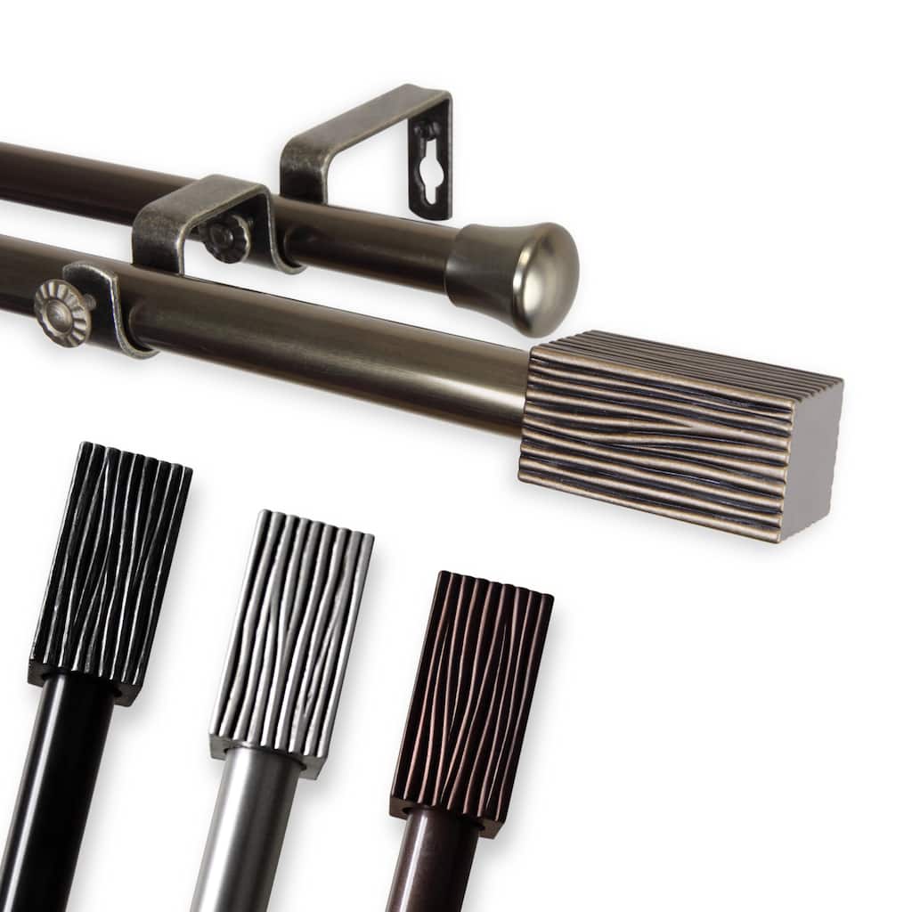 InStyleDesign Birch Adjustable Double Curtain Rod