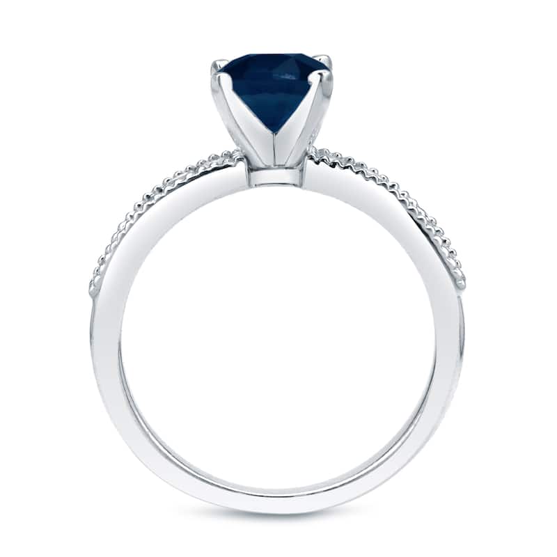 Auriya 4/5ct Blue Sapphire and 1 1/5ctw Diamond Engagement Ring Set 14K Gold