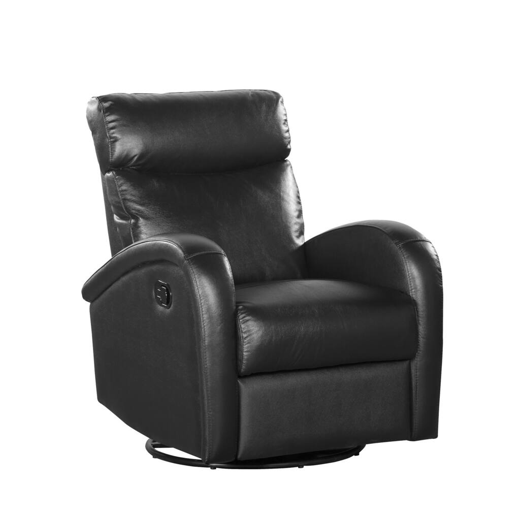 Shermag Black Leather Occasional Armchair