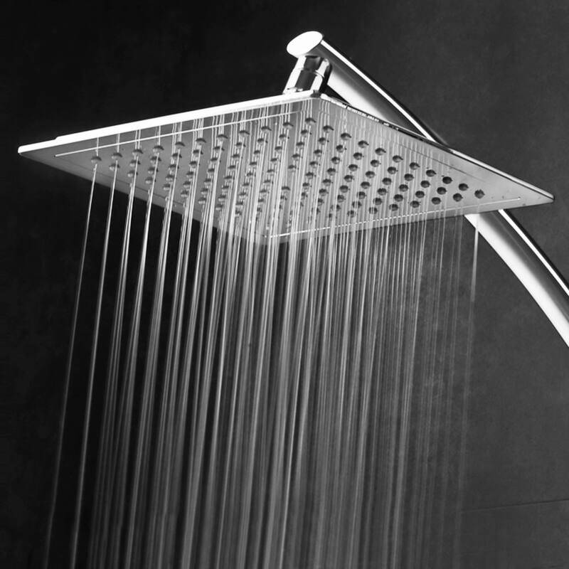 Razor Mega Size 9-inch Chrome Face Square Rainfall Shower Head