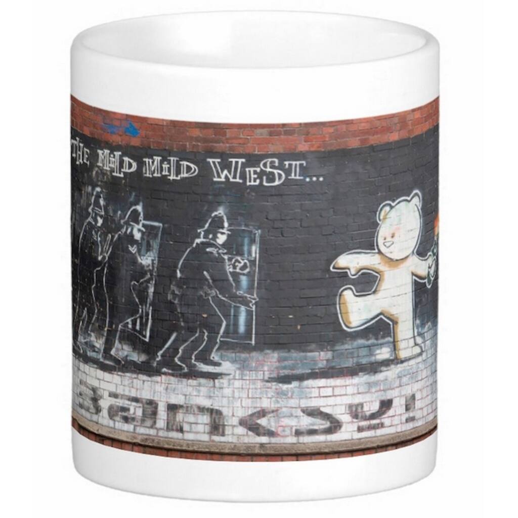 'The Mild Mild West' Bristol Banksy Art Coffee Mug