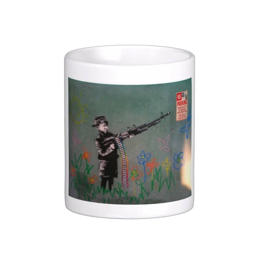 'Child Soldier' Los Angeles Banksy Art Coffee Mug