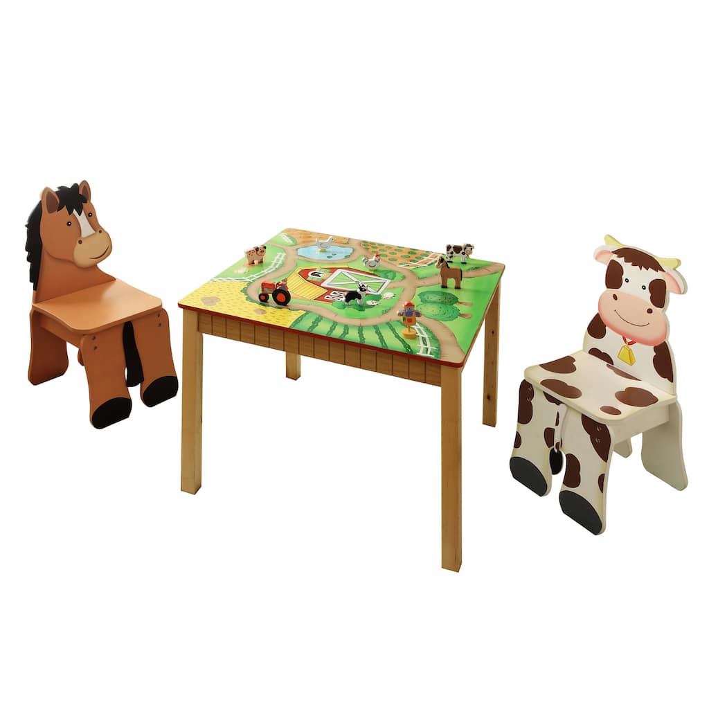 Fantasy Fields Happy Farm 3-piece Kid's Table Set - Green