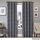 preview thumbnail 2 of 6, Softline Barrie Grommet Top Curtain Panel 55 x 84 - Charcoal