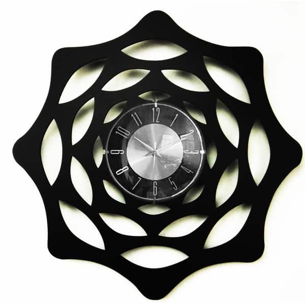 slide 2 of 2, Mid Century Modern Lacy Web 20-inch Clock