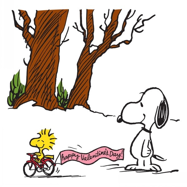 Marmont Hill   Woodstock Happy Valentines Day Peanuts Print on