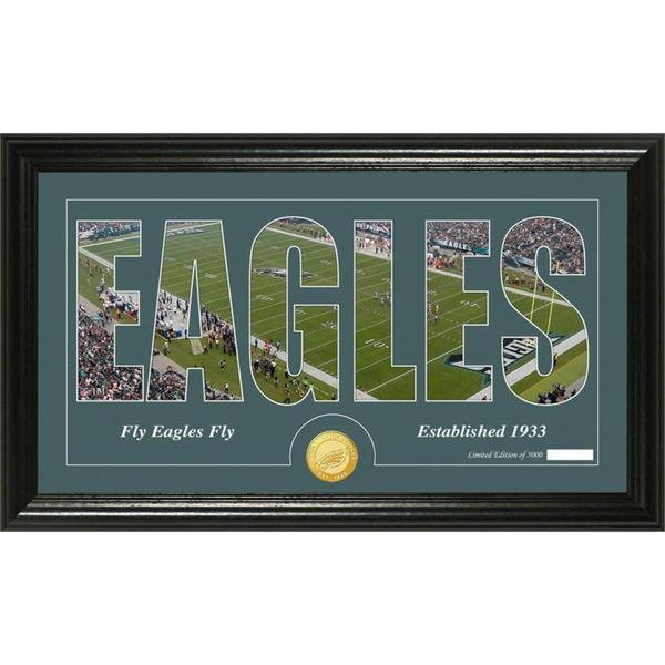 Philadelphia Eagles 'Silhouette' Bronze Coin Panoramic Photo Mint
