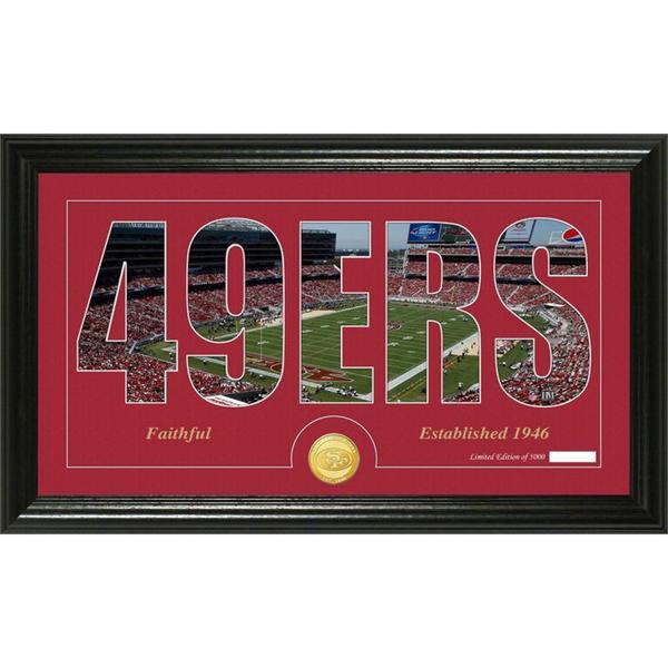 San Francisco 49ers 'Silhouette' Bronze Coin Panoramic Photo Mint