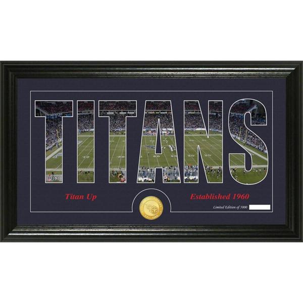 Tennessee Titans Silhouette Bronze Coin Panoramic Photo Mint