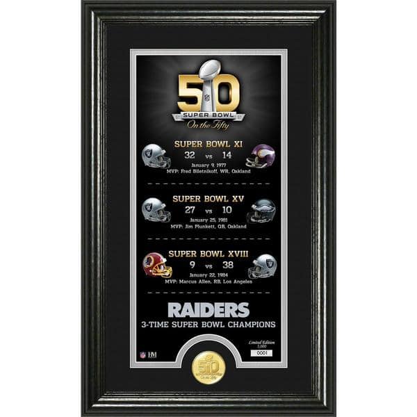 Oakland Raiders Super Bowl 50th Anniversary Bronze Coin Supreme