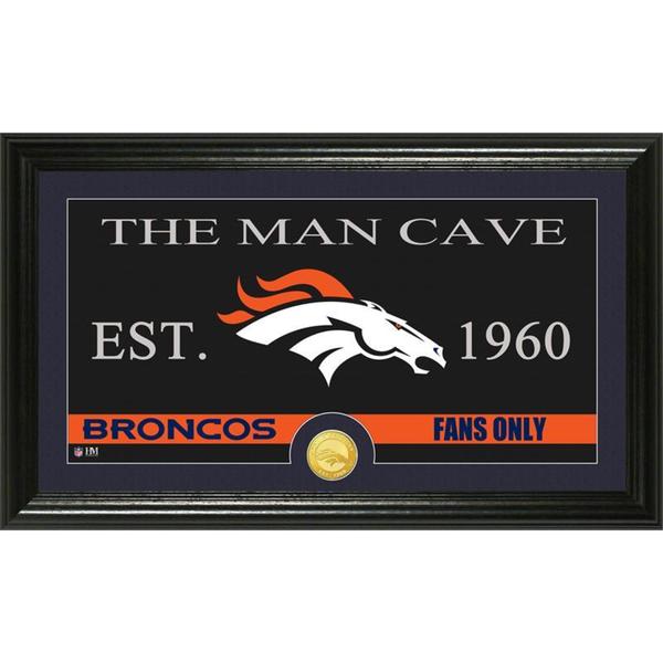 Denver Broncos 'The Man Cave' Bronze Coin Panoramic Photo Mint