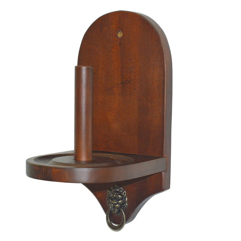 Hathaway Premier Wall-Mounted Cone Chalk Holder - Walnut Finish