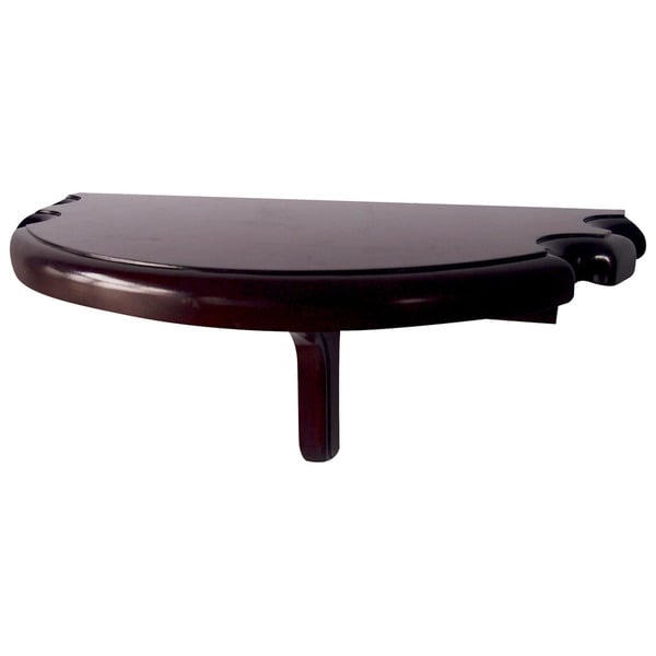 Premium Half Moon Wall Shelf Mahogany Finish   17578463  