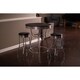 Remington 3 Piece Pub Table Set - Chrome and Black - Thumbnail 3