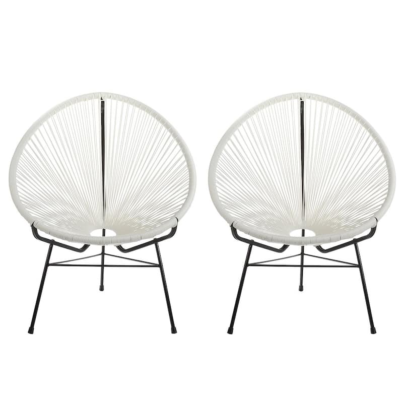 Handmade Acapulco Basket Lounge Chair, Set of 2